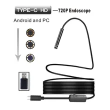 Тип-c/USB-C эндоскоп Камера 8,0 мм жесткий эндоскоп трубы обнаружения Камера 3/5/10 м Мини Камера для компьютера телефона Android