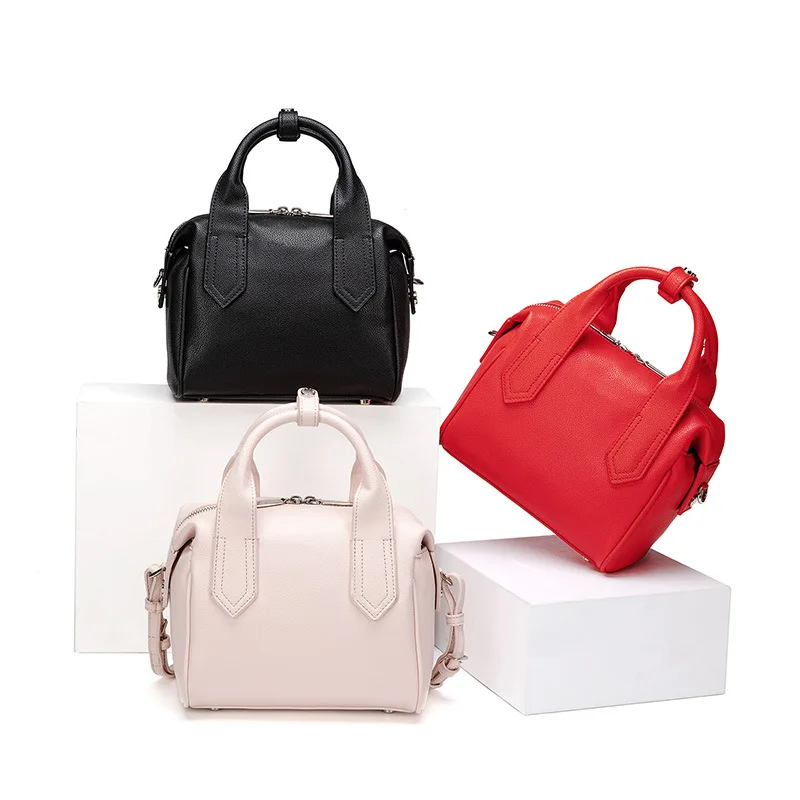 

2019 New Style Boston Handbag Small c k 2-50150617 Commuting Solid Color Shoulder Bag Small c k WOMEN'S Bag
