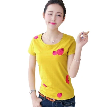 

Fashion Women Tops T-shirts red Female 2019 Summer