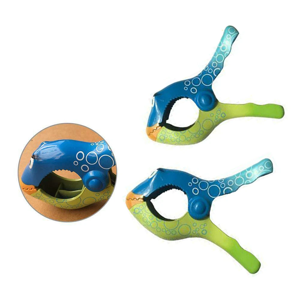 

Useful 2Pcs Large Fish Shaped Plastic Beach Towel Clip Clothespins Beach Towel Laundry Bath Towel Clips 2019 New Design