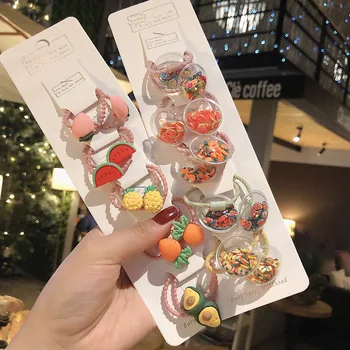 

10pcs Children's Hair Ties Girls Cartoon Elastic Hair Bands Baby Hair Accessories