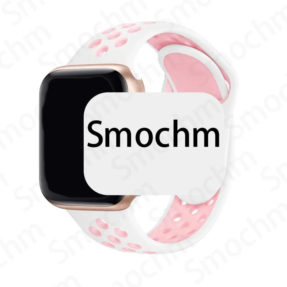 Smochm IWO 8 Plus 1:1 MTK2502C Беспроводное зарядное устройство Bluetooth Смарт часы обновление IWO 9 IWO8 Smartwatch 44 мм серия 4 для Apple Watch - Цвет: RoseG WhitePink