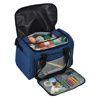 

Inner Divider Knitting Bag Thread Crochet Hooks Needles Storage Travel Handbag
