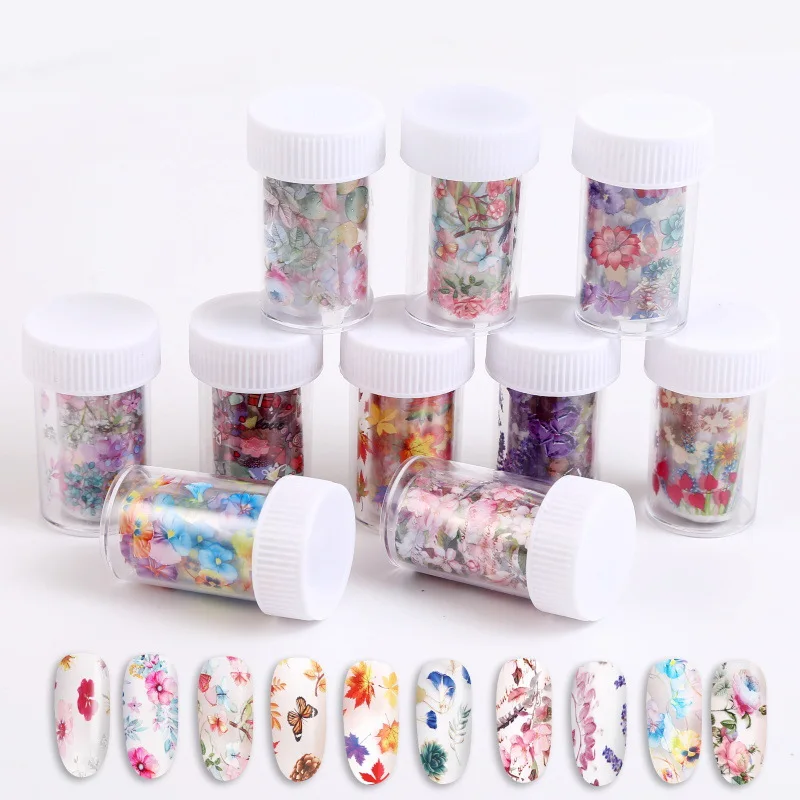 

Nail transfer paper flower leaf series Nail sticker decals Starry sky paper decoration 1 bottle/piece 4*100cm