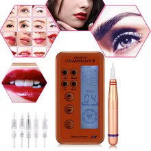 Электрические цифровые перманентные роторные наборы для машинного макияжа микроблейдинг машина бровей губ МТС татуировки макияж ручка+ картридж иглы