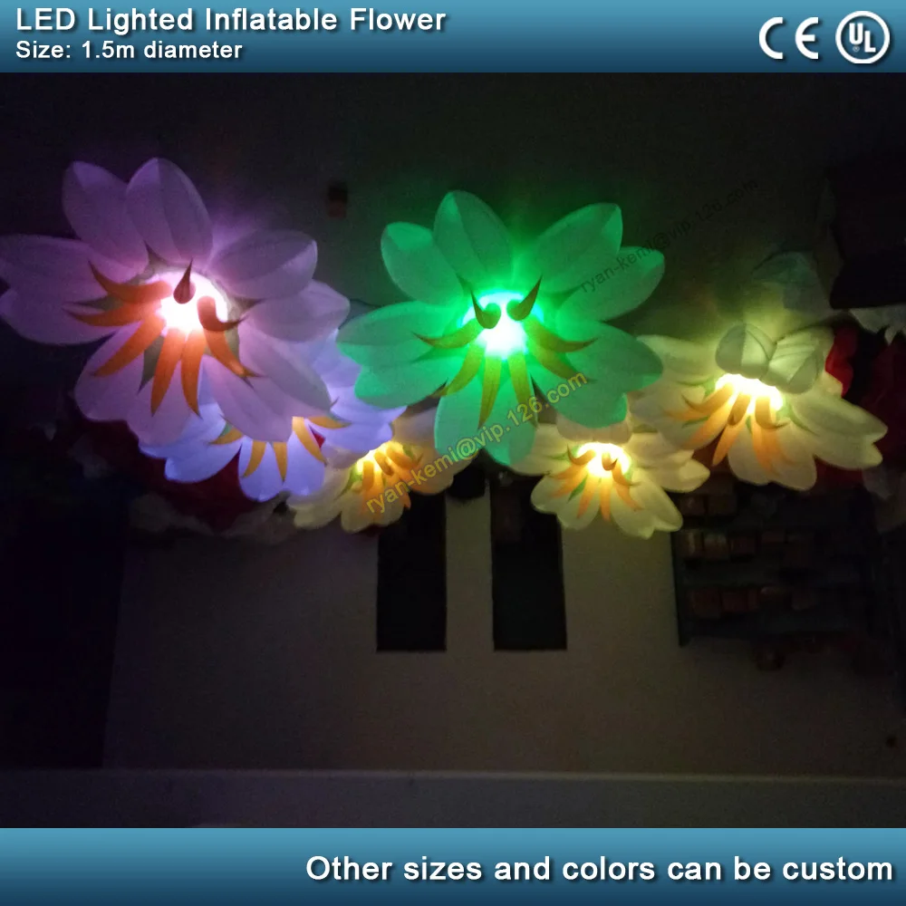 LED lighting inflatable flower balloon bar club party decoration inflatable lily ball with LED inflatable plant stage wedding 3