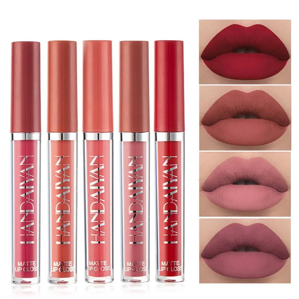

Fashion 12 Colors Waterproof Matte Nude Lipstick Lip Gloss Long Lipgloss Women Dark Red Lip Lasting Pigment Black Makeup U4D0