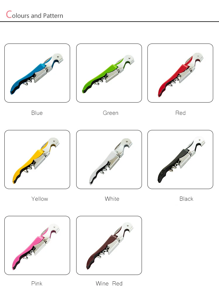 XUNZHE 1Pcs Sea Horse Color Professional Red Wine Opener Multifunction Portable Screw Corkscrew Wine Bottle Opener Cooking Tools