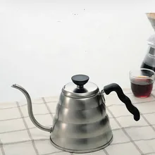 Hanio ручная промывка бутылка для кофе из нержавеющей стали с длинным охлаждением бутылка с тонким ртом ручная промывка тонкий рот падение-тип фильтра 1.2L