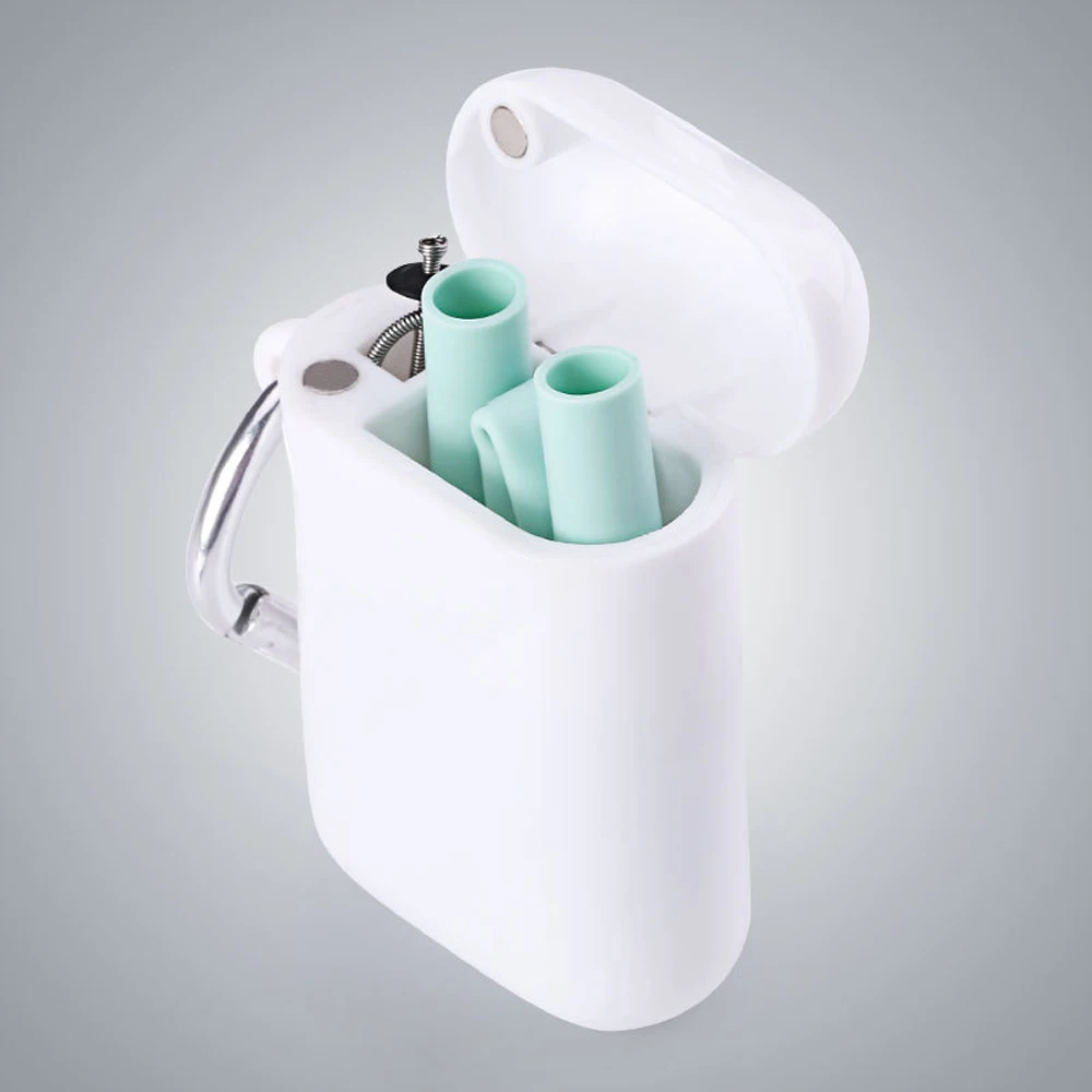

Reusable Folding Drinking Straws Portable Cleaning Brush Travel Bar Drink Juice Straw Travel Home Kitchen Bar Accessories