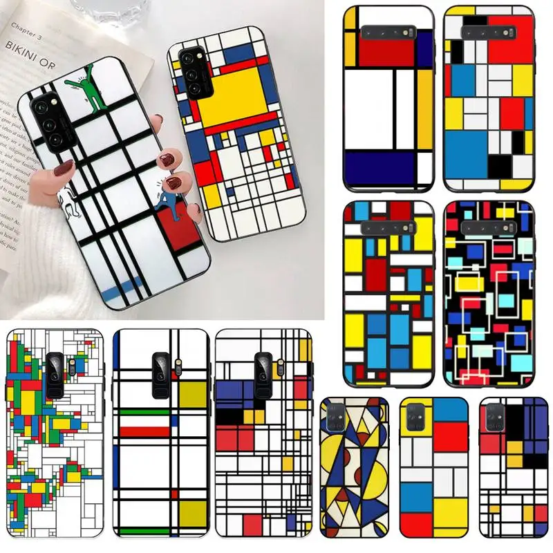 Bauhaus стильный абстрактный чехол для телефона piet mondrian Samsung S20 plus Ultra S6 S7 edge S8 S9 S10 5G lite