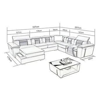 

New Modern Leather Sofa 7 Seater Leather Sofa For American USA Australian Style