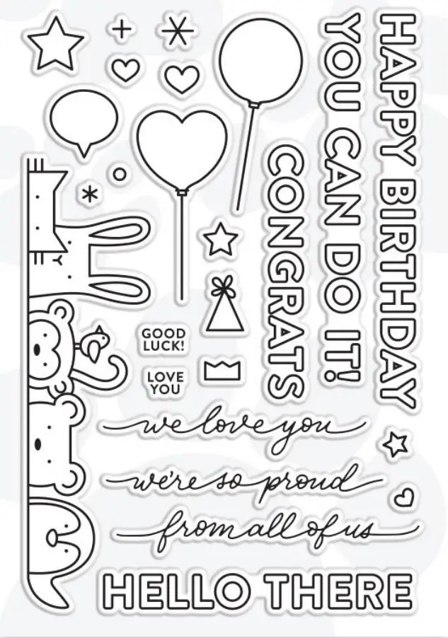 

hello there Transparent Clear Silicone Stamp Seal DIY Scrapbooking photo Album Decorative B031