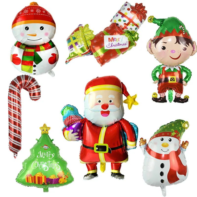 1 шт. рождественские Мультяшные алюминиевые воздушные шары Санта Клаус фольга праздничные украшения из шаров воздушный шар Рождественский орнамент детские игрушки