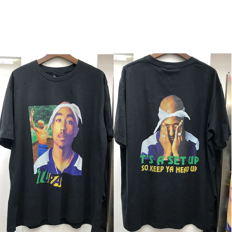 Негабаритных 2pac футболки Для мужчин Для женщин хлопок Тупак футболки высокого качества; короткий рукав; футболка