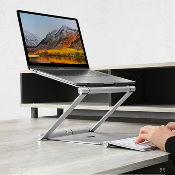 Portable Aluminum Alloy Lifting notebook Laptop Stand Holder For Macbook Air Pro Adjustable Computer Cooling Bracket 1