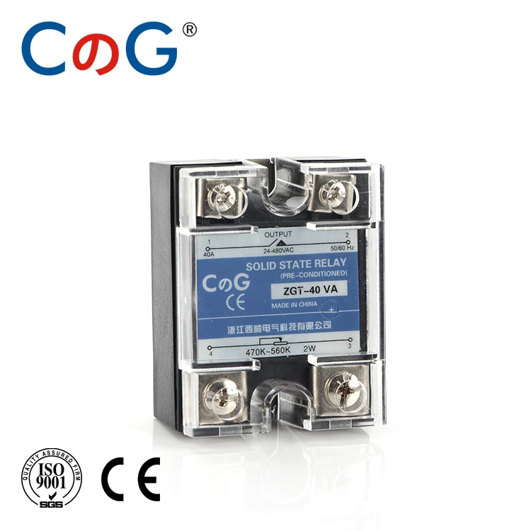 CG SSR-10VA 25VA 40VA SSR однофазный регулятор напряжения реле теплоотвод 10A 25A 40A VA твердотельное реле