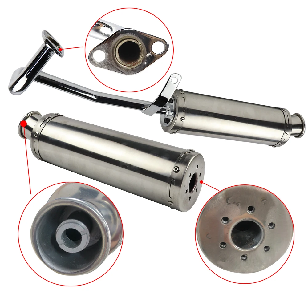 Выхлопной глушитель для мотоцикла скутера выхлопная труба из нержавеющей стали