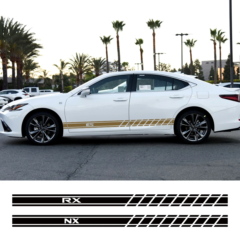 Наклейка на боковую дверь автомобиля 2 шт. для Lexus RX 300 330 IS 250 GX 400 460 UX 200 NX LX LS GS ES CT200h