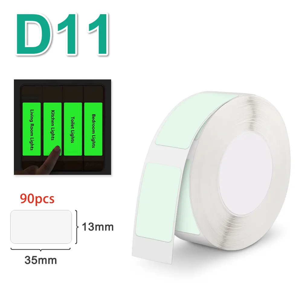 Niimbot D11 D110 Luminous Label Sticker Roll Paper 13*35mm Waterproof