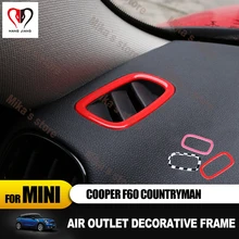 Воздушный выход ABS для mini cooper F60 Countryman автомобильный Кондиционер наклейка на розетку крышка рамка украшения аксессуары 2 шт