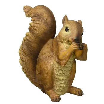 

WOODLAND SQUIRREL STATUES ANIMAL ART SCULPTURE COLOPHONY CRAFTS HOME GARDEN OFFICE DESKTOP DECORATION R154