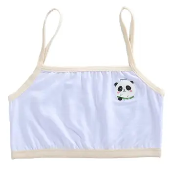 

Kids Girls Spaghetti Strap Cotton Training Bra Cartoon Animal Wireless Underwear F42F