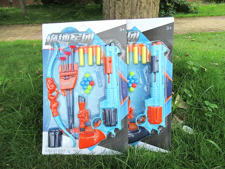 923 стрельба лук и стрела ping pang qiu qiang eva qiang комбинированная игрушка для мальчика безопасное соревнование мягкая пуля пистолет 811a