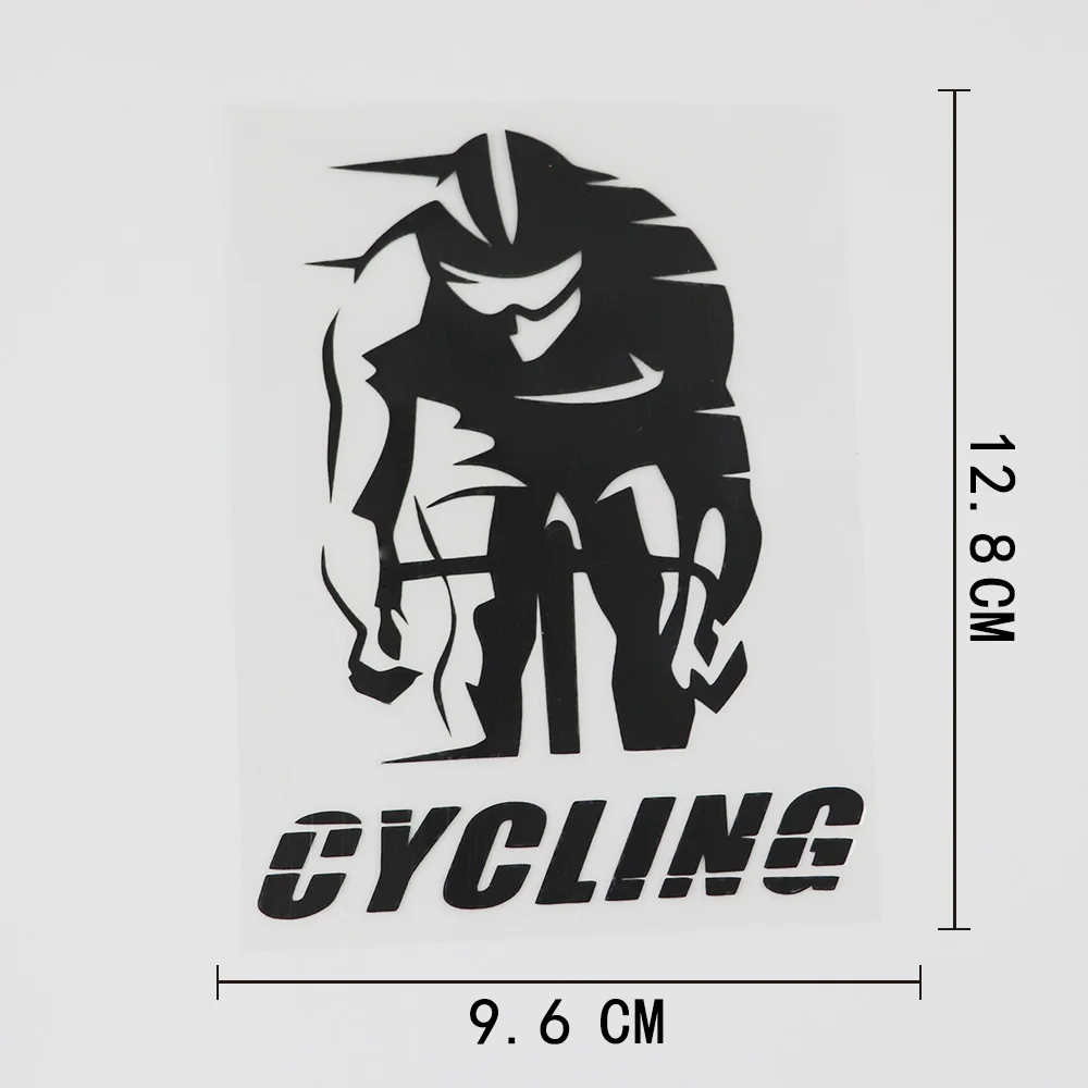 YJZT 9.6CMX12.8CM Cycling Decal Cyclist Race Bike Vinyl Car
