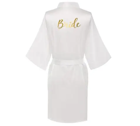 Summer Women Silk Satin Robes Letter Wedding Bath Robe Bridesmaid Maid of Honor Bride Dressing Gown Clothes Skirt 01 women sleepwear,bride robes,silk robe