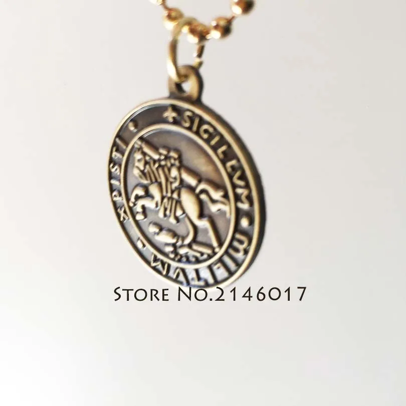 Масонский Бесплатный значок масонов с цепочкой Рыцари Тамплиер тюлень крестоносцы соломоны храма масонское ожерелье