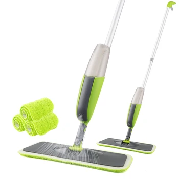

Sdarisb with reusable microfiber pads 360 degree handle ome windows kitchen mop brush broom clean tools