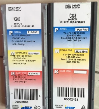 

10PCS ISCAR CARBIDE INSERT DGN 2202C IC908
