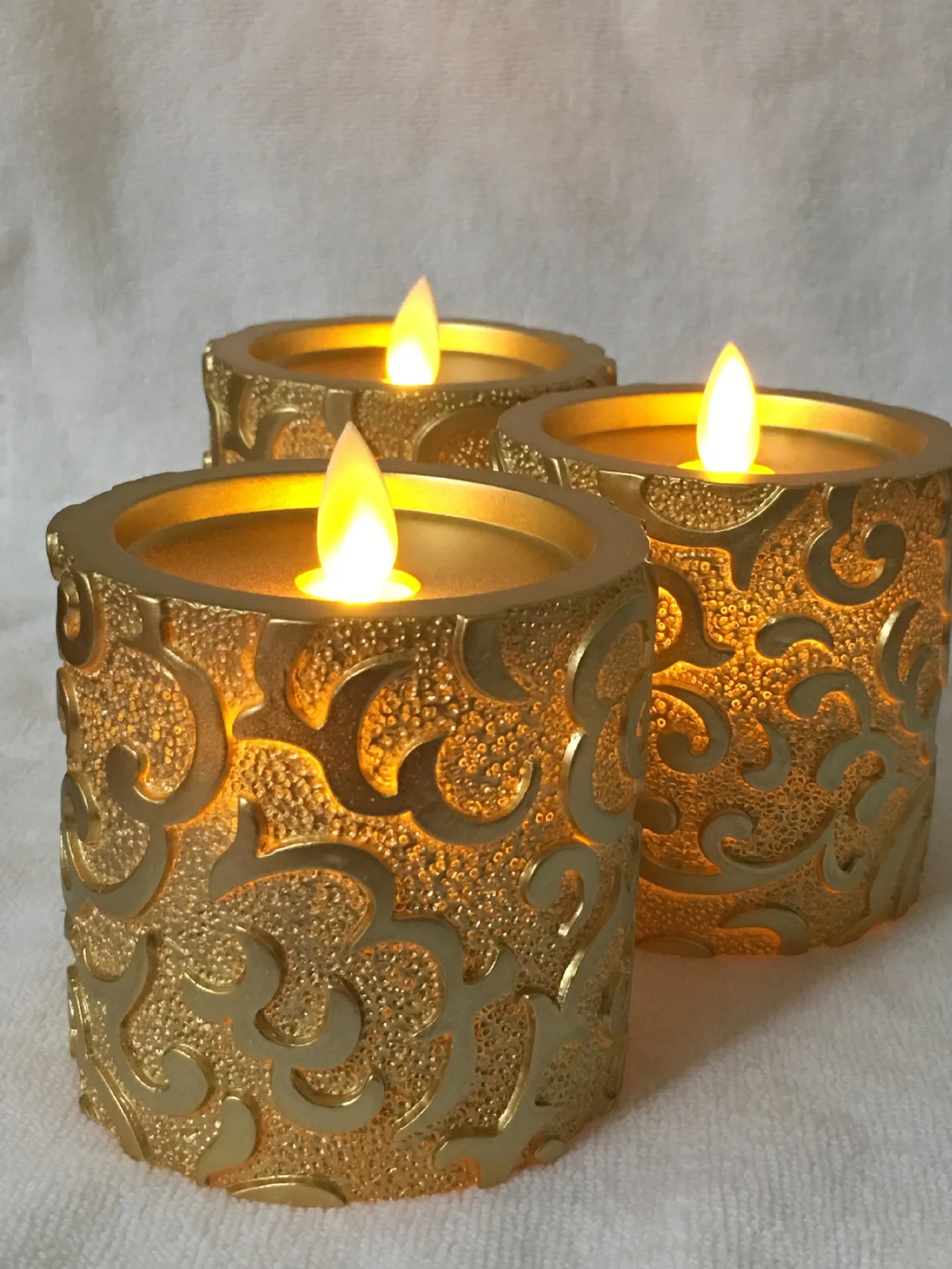 Christmas Golden bougie Led birthday Candle Lamp Modeling Lamp scented candles Gold candele