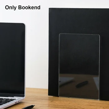 

Desktop Organizer Office Stationery Book End Reading L Shape Transparent Acrylic BookShelf For Home Office School