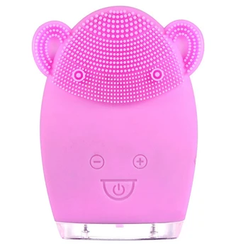 

USB Rechargeable Smart Ultrasonic Mini Electric Massage Brush Washing Waterproof Silicone Cleansing Tools Face Cleaning Machine