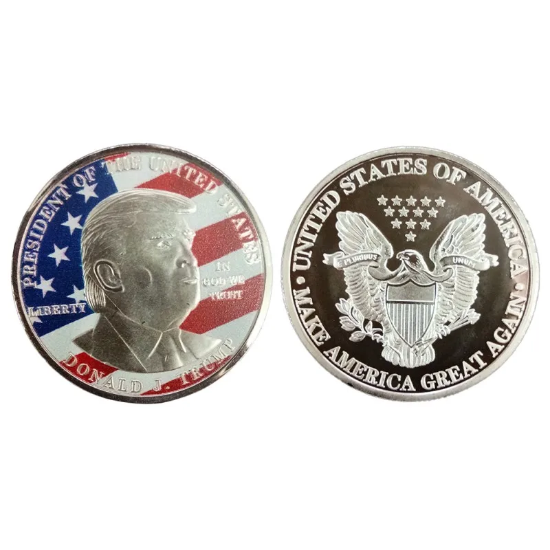 Президент памятный значок Дональда Трампа монета Биткоин коллекция подарок Бит
