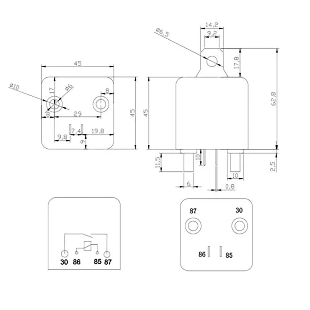 4Pin Over 200A 12V Dual Battery Isolator Relay On/Off Car Power Switch 200A Automobile Relay 12V Normally Open WM686