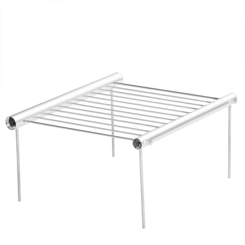 Online Parrilla de barbacoa de acero inoxidable portátil, parrilla de barbacoa plegable, Mini Parrilla de barbacoa de bolsillo, accesorios de barbacoa para uso en el parque doméstico