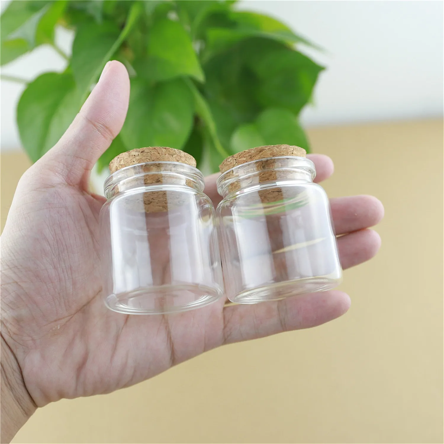 12 pcs/Lot 47*50mm 50ml Glass Bottles With Cork Spicy Storage Tiny Bottle Jar Containers Glass Spice Vials Craft DIY Small Jars 3