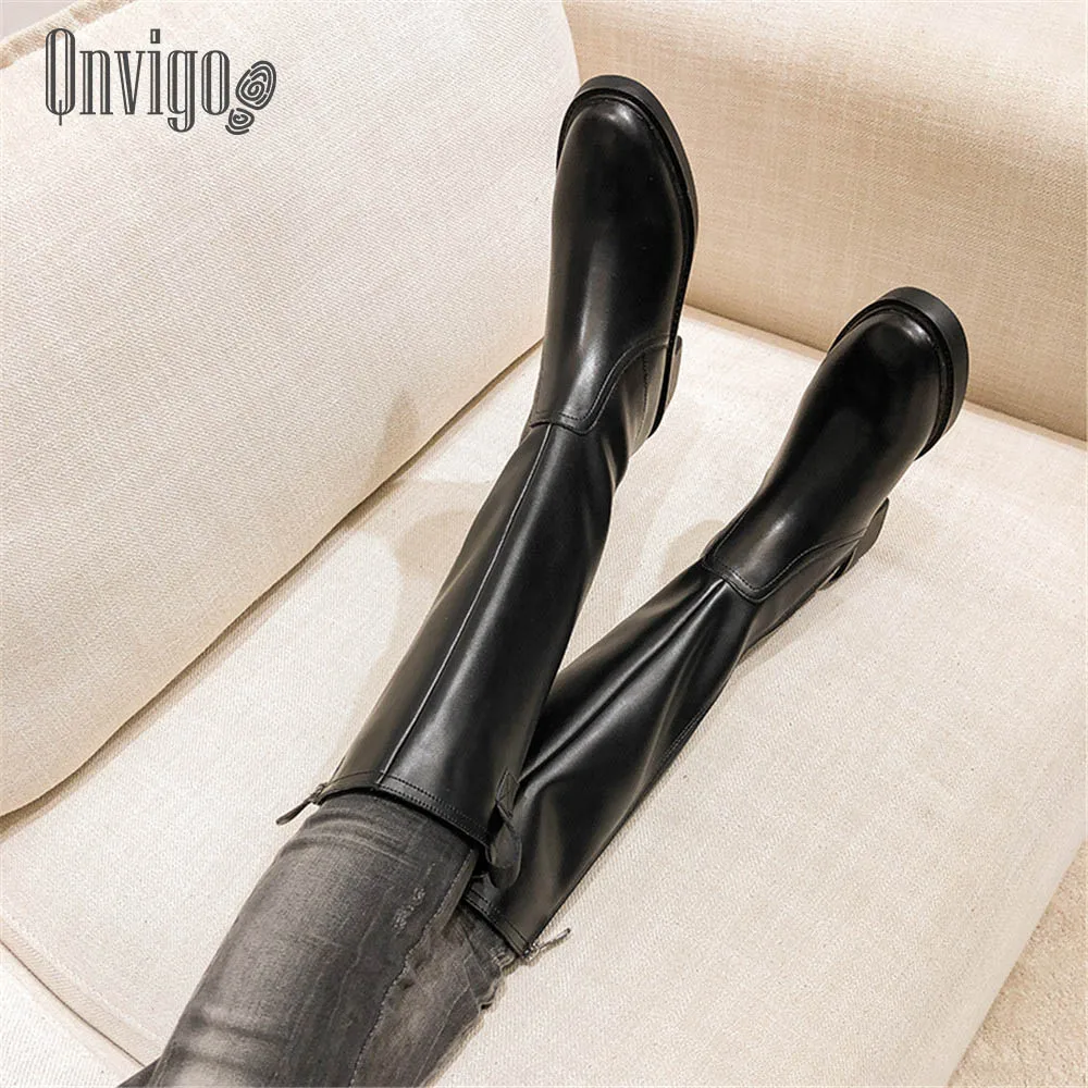 Qnvigo Women High Boots White Women's Cossack Knee Winter Thigh High Boots Cowboy Ladys Warm Black Plus Size 43 Boots 2020 New Qnvigo Women High Boots White Women's Cossack Knee Winter Thigh High Boots Cowboy Ladys Warm Black Plus Size 43 Boots 2020 New