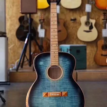 Livingston бренд 40 дюймов клен Делюкс Синий цвет акустическая гитара s, гитара акустическая