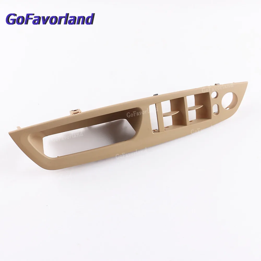 

For BMW E70 X5 E71 X6 2007-2014 Beige Front Door-Pull Window Switch Strap Panel Cover Left Door Side 51416975793