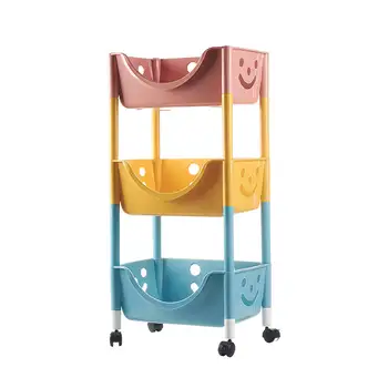 

Move The Bedroom Shelf With Wheels Toy For Children To Receive Home Sitting Room Shelf Cart Hanger Rack Shelf