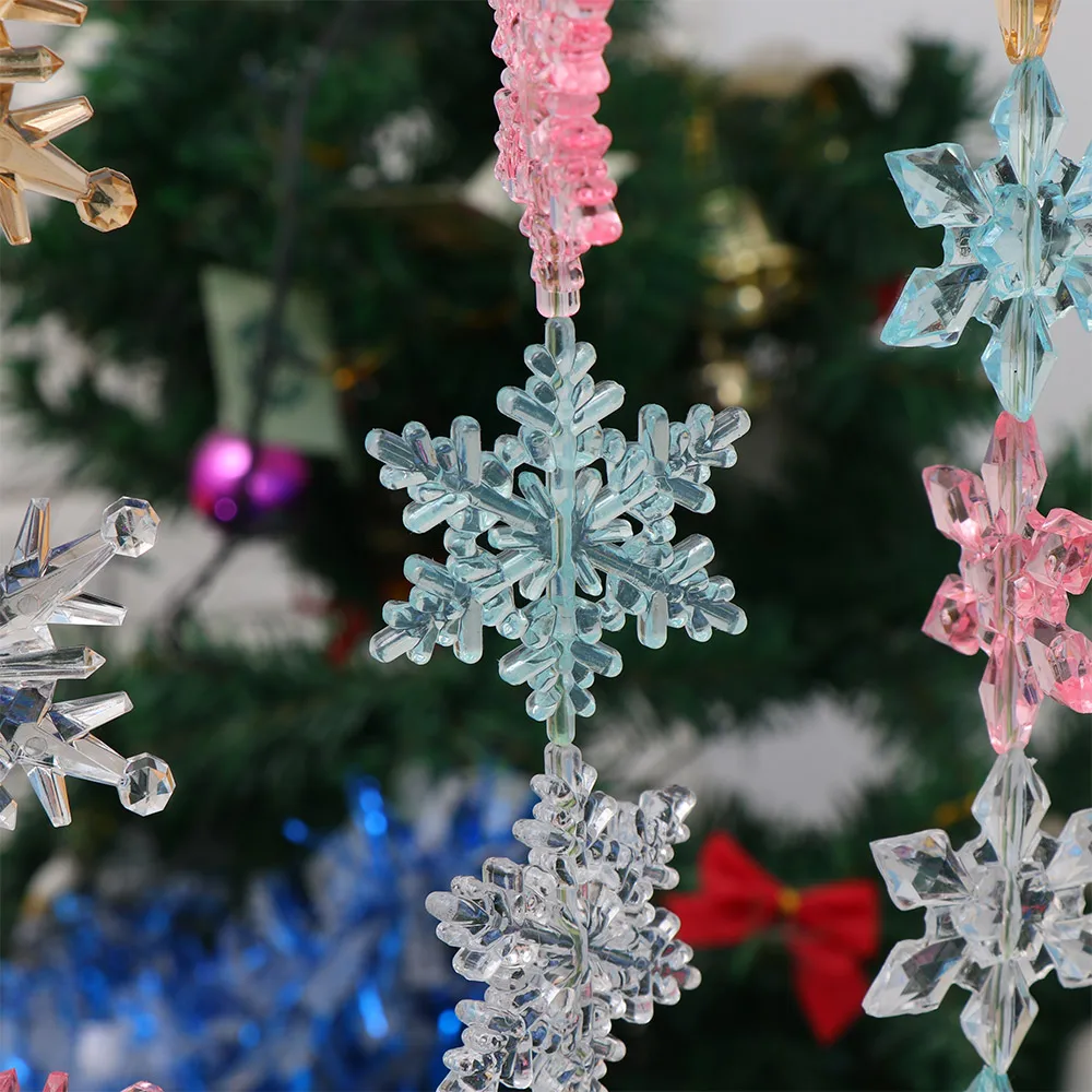 Новая мода 10 шт Рождество в форме снежинок прозрачные акриловые кристаллы-стразы кулон своими руками, декоративная поделка Скрапбукинг Декор