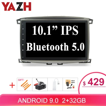 

YAZH Android 9.0 Pie Auto Radio Stereo For Toyota Land Cruiser 100 /Lexus LX470 2002 2003 With 10.1" IPS 1024*600 HD Display