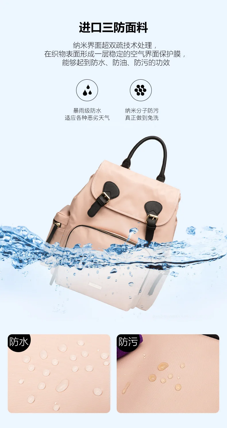 Mommy Bag Mom Travel Multifunctional Handbag   Large Capacity Baby Diaper Fashion Infant Nursing Care Stroller Backpack