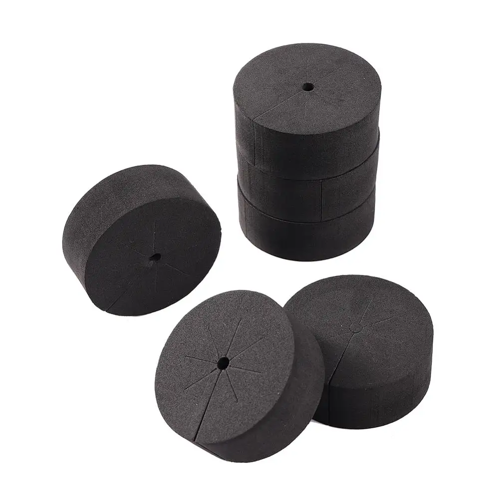 30Pcs 48mm x 19mm Black Neoprene Collars Hydroponics System Cultivation Sponge Garden Plant Germination Seeding Clone Collars 3