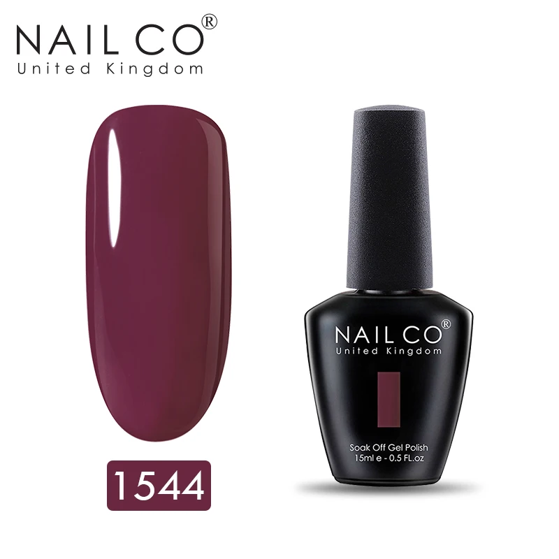 NAILCO 150 чистые долговечные цвета гибридное лаковое гелевое покрытие для ногтей Esmalte гель для дизайна лак розовый красный вымачивать праймер Гель-лак - Цвет: 1544