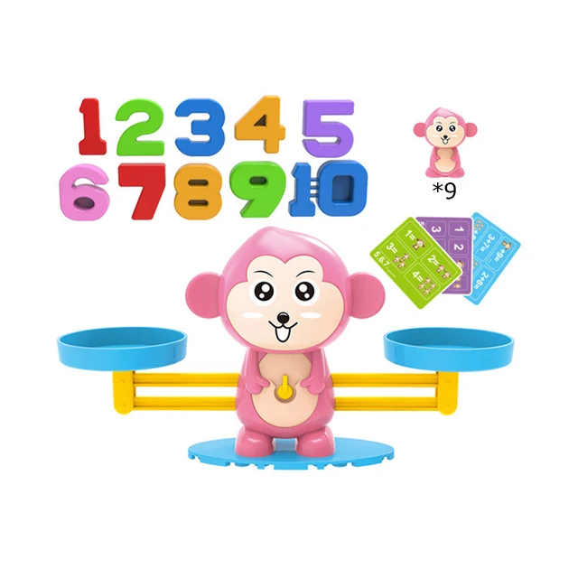 Montessori Math Match Game Balance Scale Counting Toys for Kids Kindergarten Educational Number Fun Children Gift Learning Toys 4